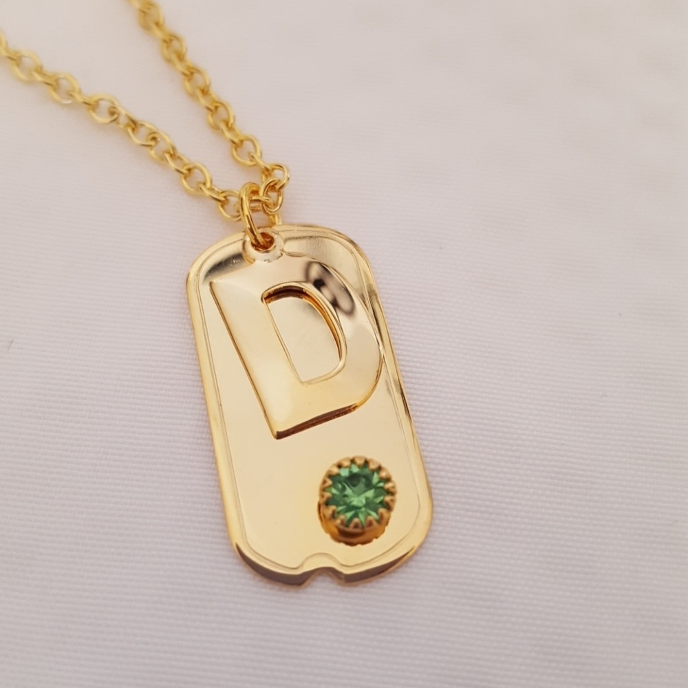 Letter "D" birthstone pendant necklace nwot - Picture 5 of 5